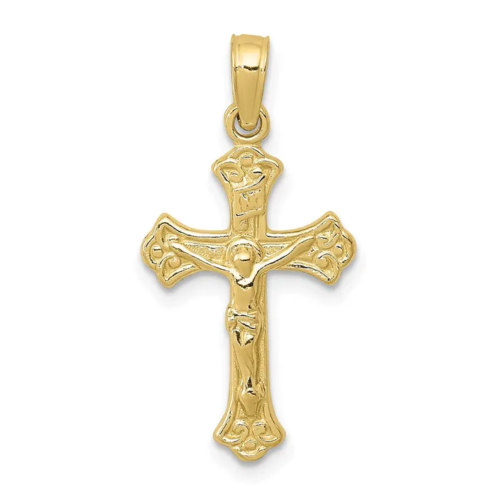 Charm Necklaces TreasureFineJewelers 10K INRI Crucifix Charm