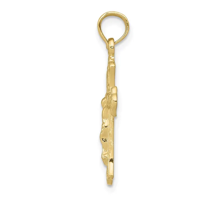 Charm Necklaces TreasureFineJewelers 10K INRI Crucifix Charm