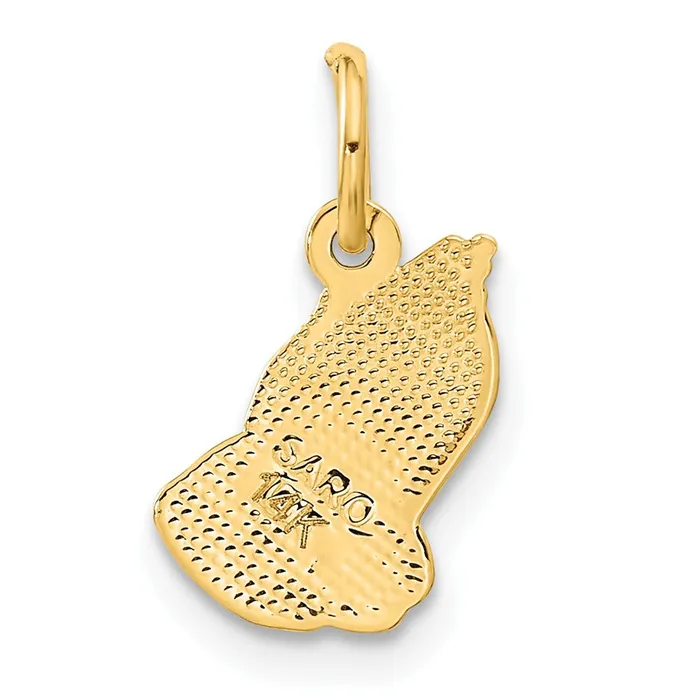 Charm Necklaces TreasureFineJewelers 14k Praying Hands Charm
