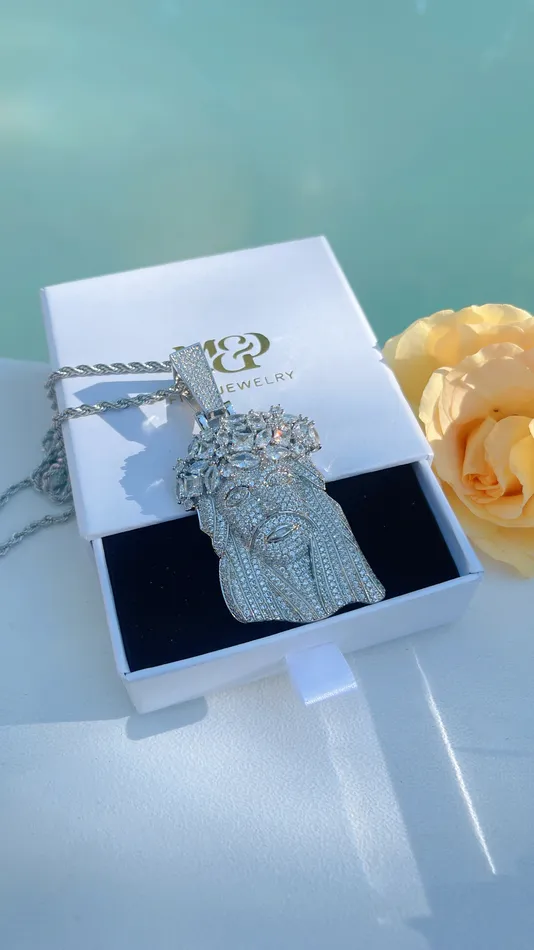 MP Jewelry Necklaces Silver Jesus Necklace