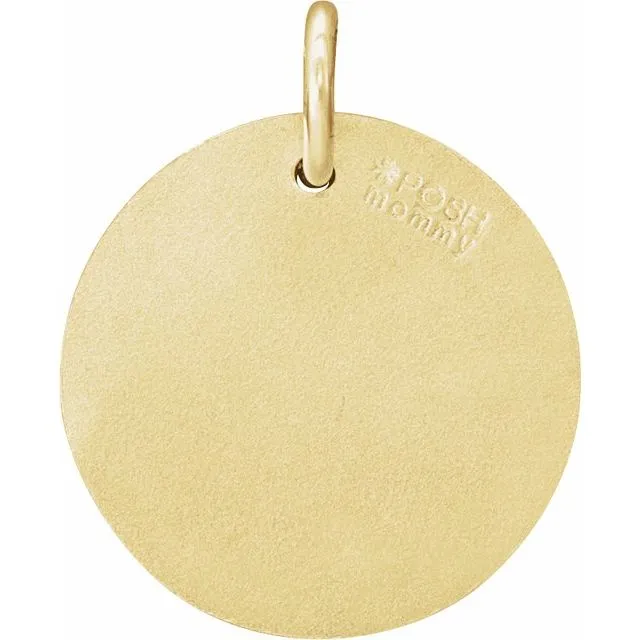 Necklaces TreasureFineJewelers 14K Yellow Gold 110 CTW Natural Diamond Initial H Pendant