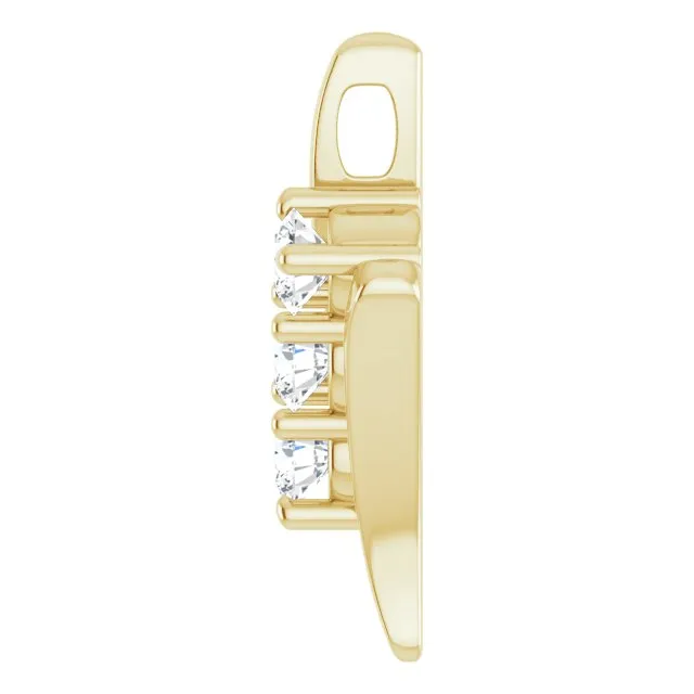 Necklaces TreasureFineJewelers 14K Yellow Gold 13 CTW Natural Diamond Pendant