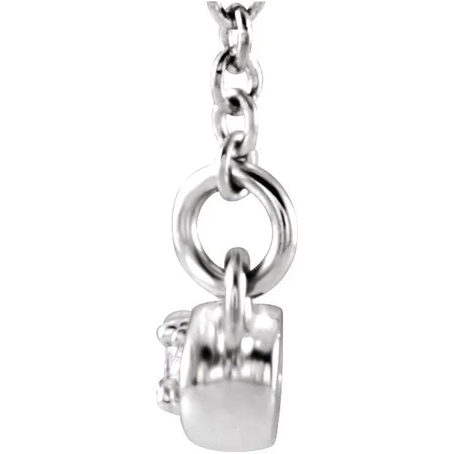 Necklaces TreasureFineJewelers Platinum 08 CTW Natural Diamond InfinityInspired Bar 1618 Necklace