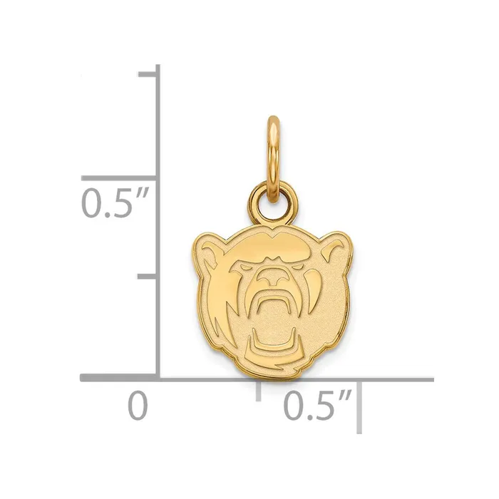 Necklaces TreasureFineJewelers Sterling Silver Goldplated Baylor University Extra Small Pendant