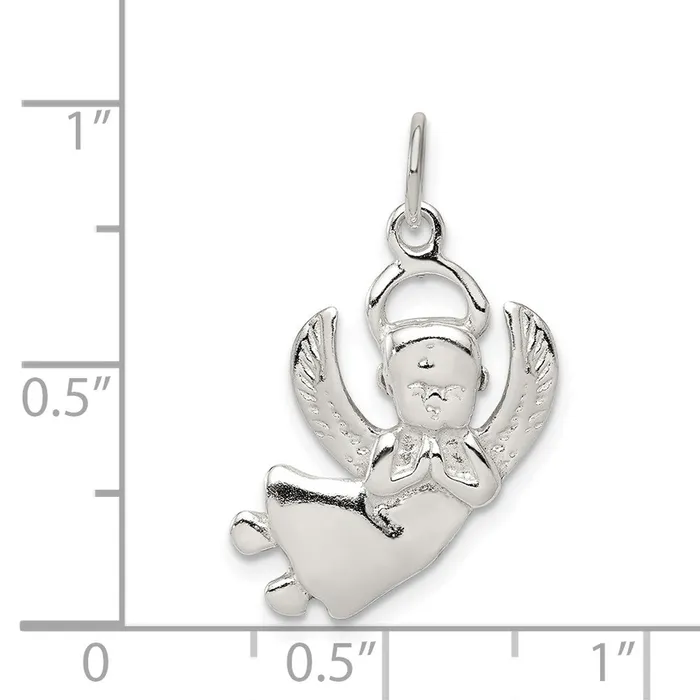 Rings Sterling Silver Angel Charm TreasureFineJewelers