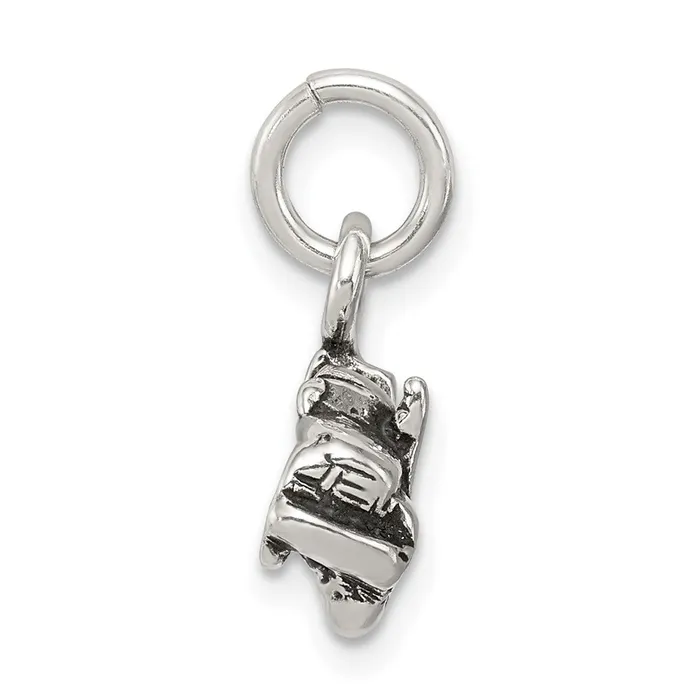 Rings TreasureFineJewelers Sterling Silver Antiqued Truck Charm