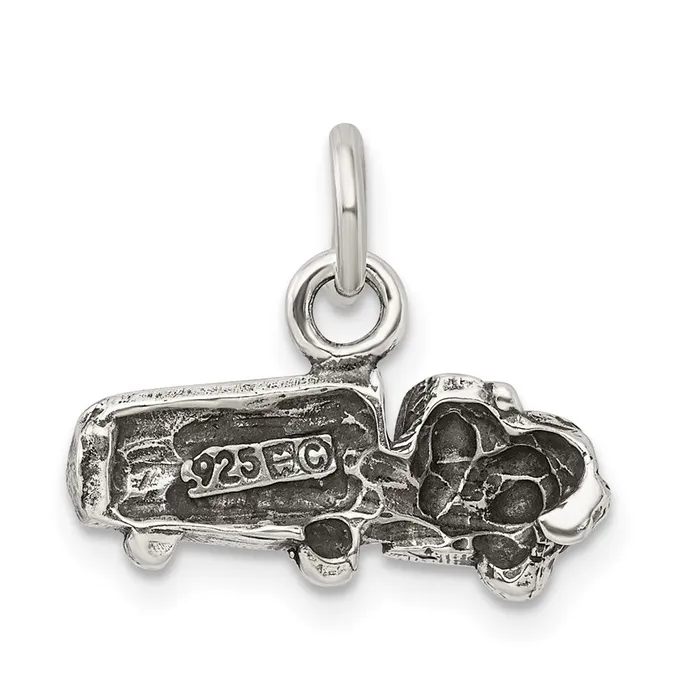 Rings TreasureFineJewelers Sterling Silver Antiqued Truck Charm