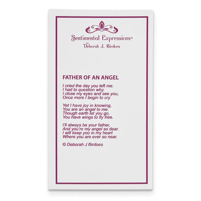 Sentimental Expressions Sterling Silver Rhodiumplated Antiqued Father of an Angel Ash Holder 18in Necklace TreasureFineJewelers Necklaces