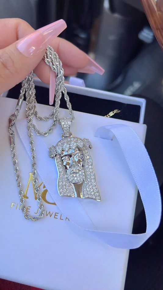 Silver Jesus Necklaces MP Jewelry Rings