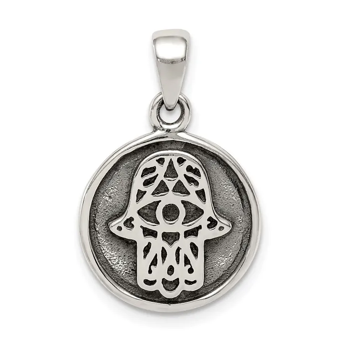 Sterling Silver Antiqued Hasma Pendant TreasureFineJewelers Necklaces