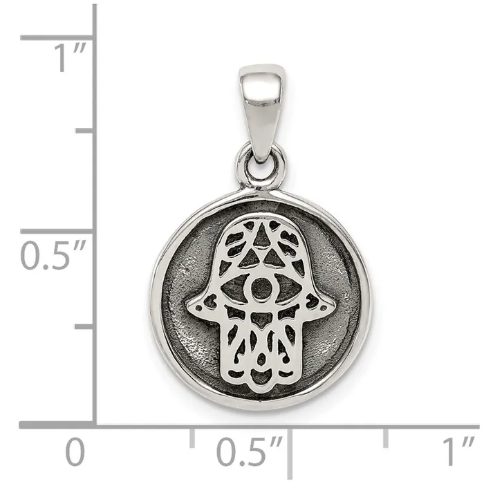 Sterling Silver Antiqued Hasma Pendant TreasureFineJewelers Necklaces
