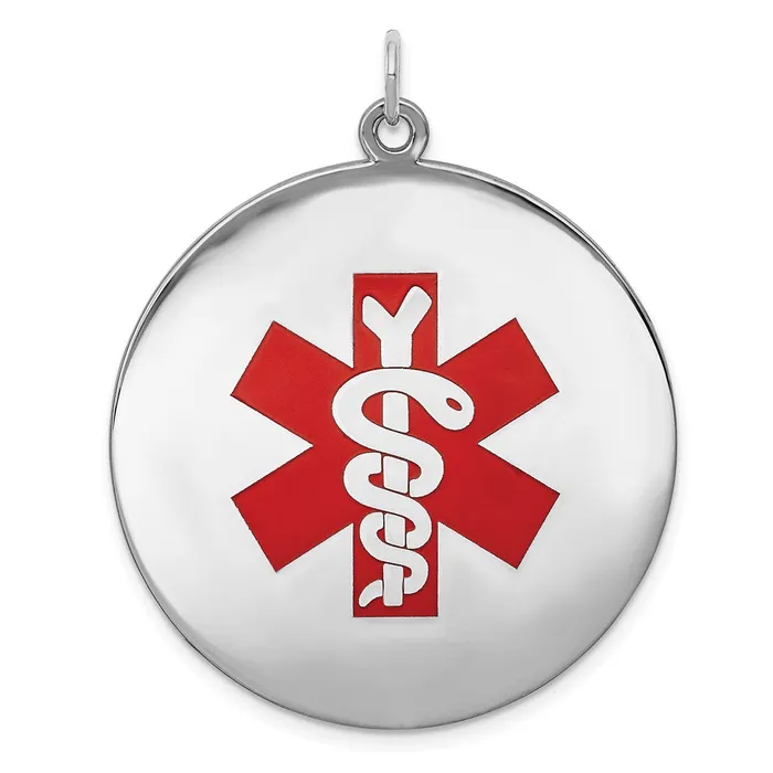 Sterling Silver Rhodiumplated Medical Jewelry Pendant TreasureFineJewelers Necklaces