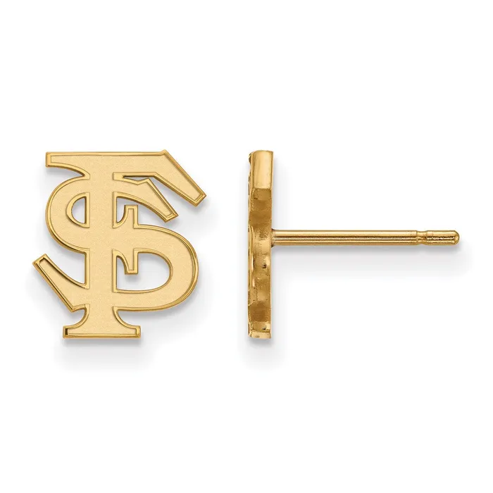 TreasureFineJewelers Earrings 10K Yellow Gold Florida State University XS Post Earrings TreasureFineJewelers Earrings 10K Yellow Gold Florida State University XS Post Earrings