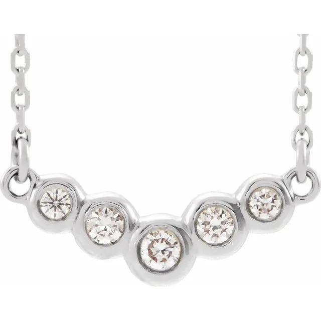 TreasureFineJewelers Necklaces 14K White Gold 18 CTW Natural Diamond 18 Necklace TreasureFineJewelers Necklaces 14K White Gold 18 CTW Natural Diamond 18 Necklace