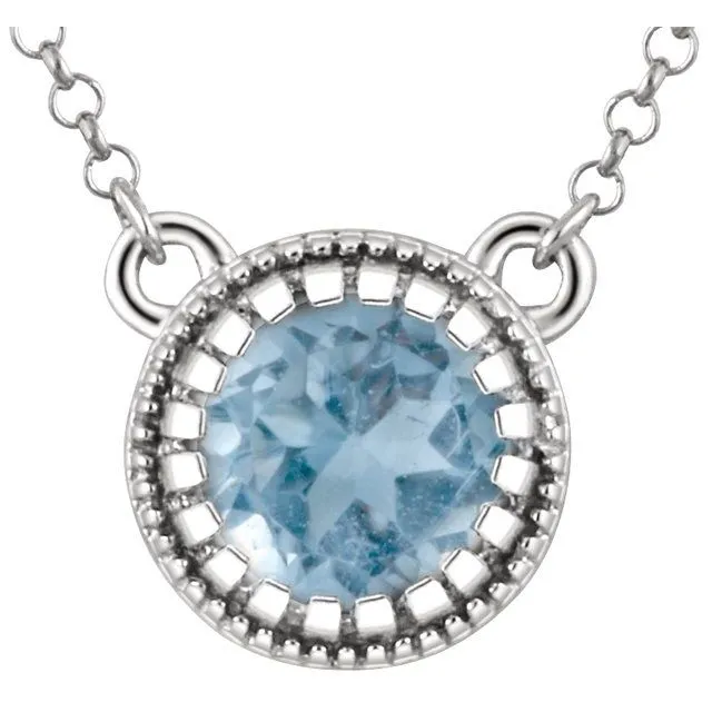 TreasureFineJewelers Necklaces 14K White Gold Swiss Blue Topaz December 18 Birthstone Necklace TreasureFineJewelers Necklaces 14K White Gold Swiss Blue Topaz December 18 Birthstone Necklace