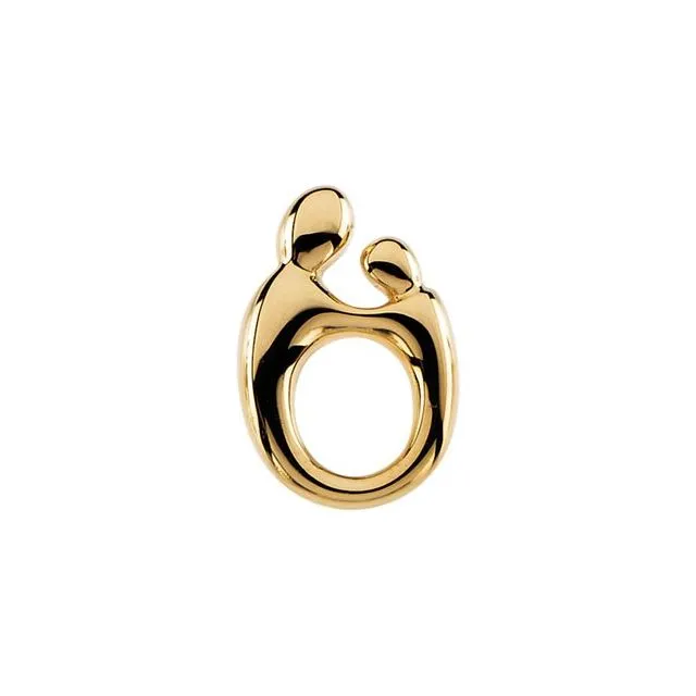 TreasureFineJewelers Necklaces 14K Yellow Gold 145x98 mm Mother and Child Slide Pendant TreasureFineJewelers Necklaces 14K Yellow Gold 145x98 mm Mother and Child Slide Pendant