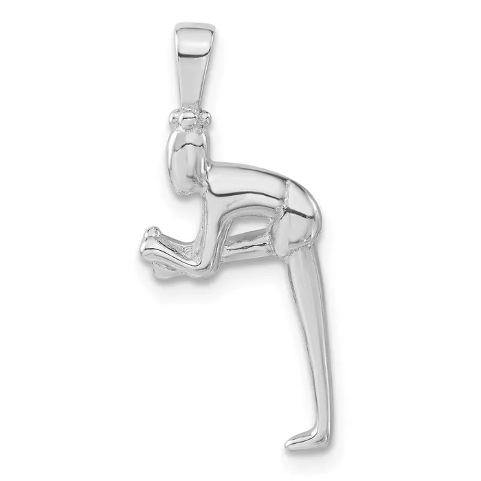 TreasureFineJewelers Necklaces Sterling Silver Person Stretching Pendant