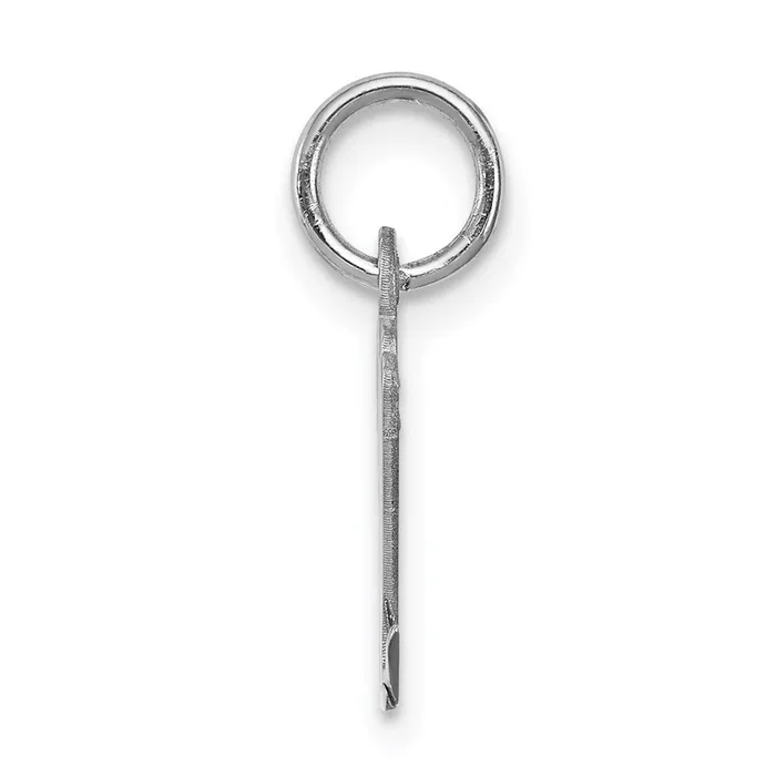 TreasureFineJewelers Necklaces Sterling Silver Rhodiumplated Script Letter M Initial Charm
