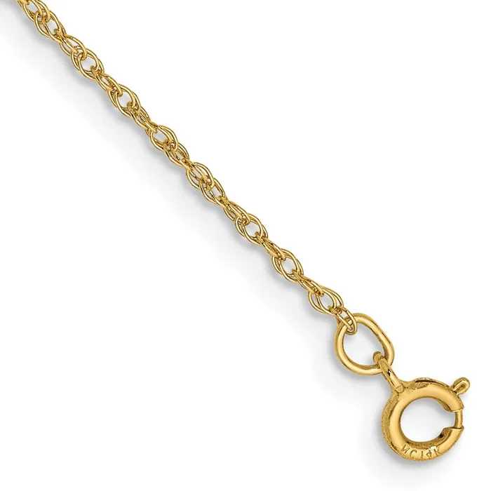 TreasureFineJewelers Rings 14K 8 inch 8mm Light Baby Rope with Spring Ring Clasp Chain TreasureFineJewelers Rings 14K 8 inch 8mm Light Baby Rope with Spring Ring Clasp Chain