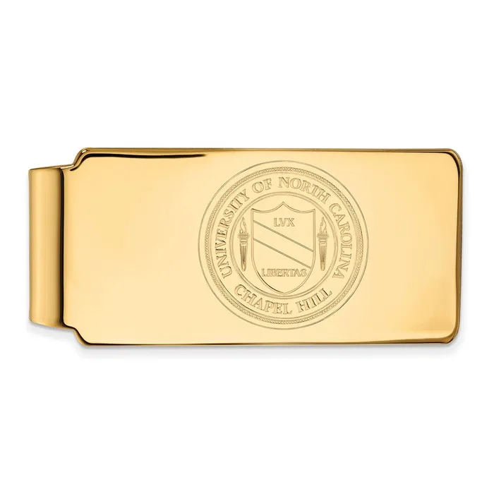 TreasureFineJewelers Rings Sterling Silver Goldplated University of North Carolina Crest Money Clip TreasureFineJewelers Rings Sterling Silver Goldplated University of North Carolina Crest Money Clip