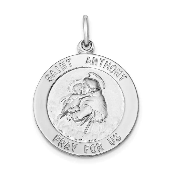 TreasureFineJewelers Rings Sterling Silver Rhodiumplated Saint Anthony Medal TreasureFineJewelers Rings Sterling Silver Rhodiumplated Saint Anthony Medal