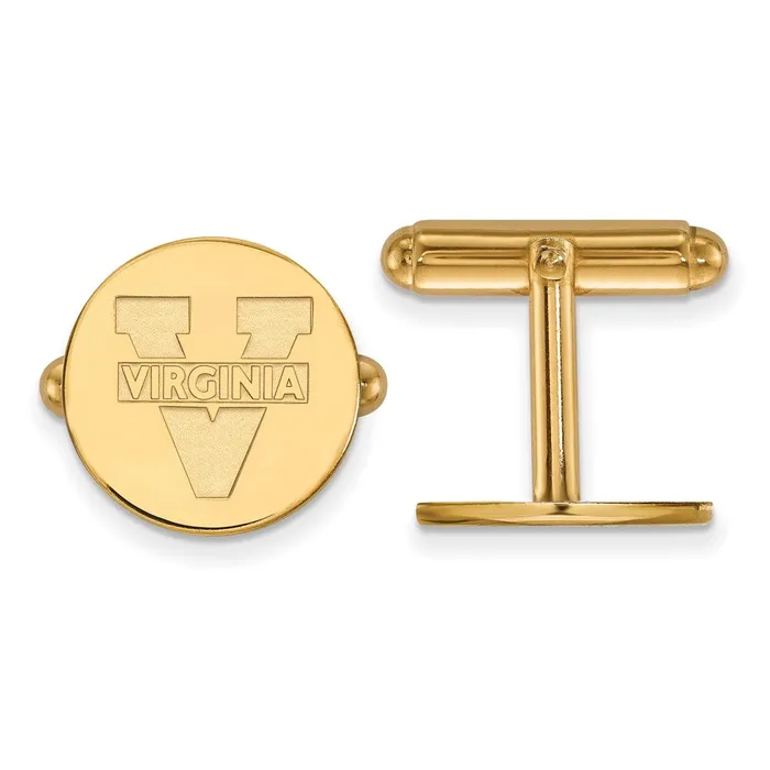 TreasureFineJewelers Sterling Silver Goldplated University of Virginia Cuff Links Rings TreasureFineJewelers Sterling Silver Goldplated University of Virginia Cuff Links Rings