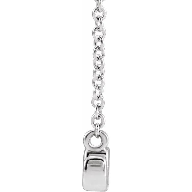 TreasureFineJewelers Sterling Silver Petite Mom Script 18 Necklace Necklaces