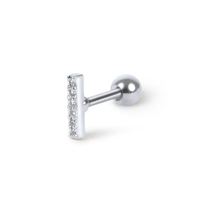 Trendolla Jewelry Earrings Tiny Bar Piercing Barbell Ball Back Earrings Sleeper Earrings