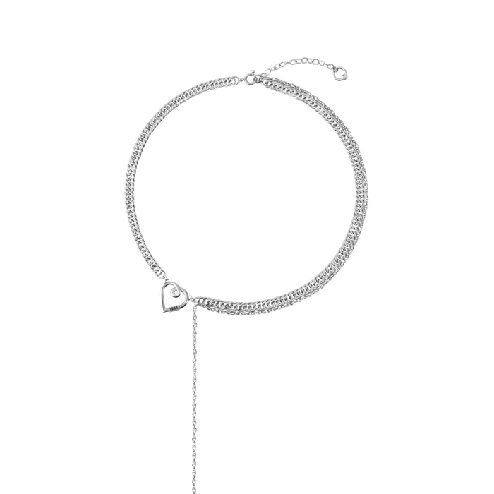 Blackheadshop Necklaces Heart Line Chain Necklace