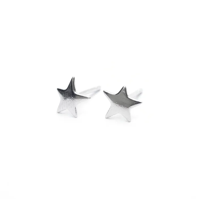 Earrings Silver Lotus Silver Star Studs