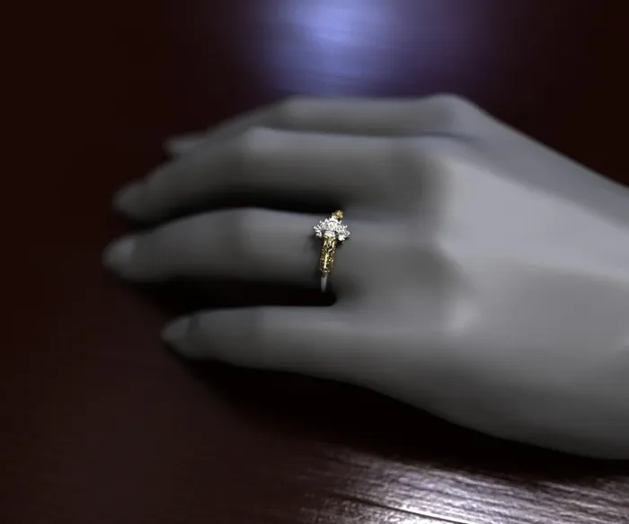 Rings MyUniqueRing Zelda Engagement Ring Triforce Inspired Gold Engagement Ring