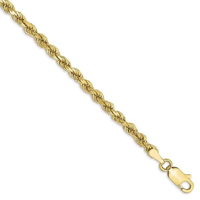 10k 3mm Diamondcut Rope ChainWBC10K0238 WB Choice Jewelry Necklaces