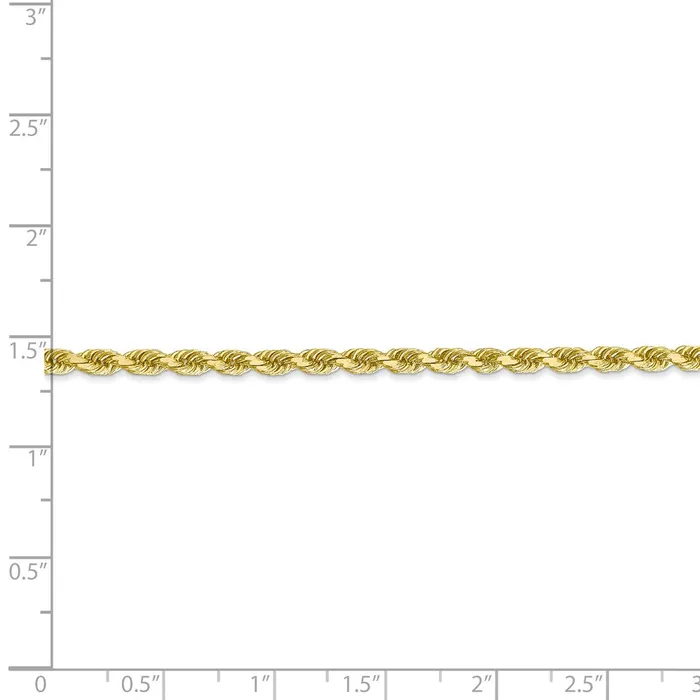 10k 3mm Diamondcut Rope ChainWBC10K0238 WB Choice Jewelry Necklaces 10k 3mm Diamondcut Rope ChainWBC10K0238 WB Choice Jewelry Necklaces