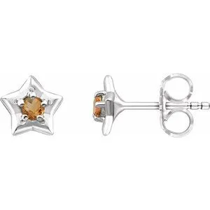 14K White 3 mm Round November Youth Star Birthstone Earrings 653421629PSTWBC WB Choice Jewelry Earrings 14K White 3 mm Round November Youth Star Birthstone Earrings 653421629PSTWBC WB Choice Jewelry Earrings