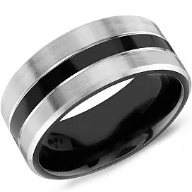 CROWN RING Rings CROWN BLACK COBALT GENTS BAND CBB0028