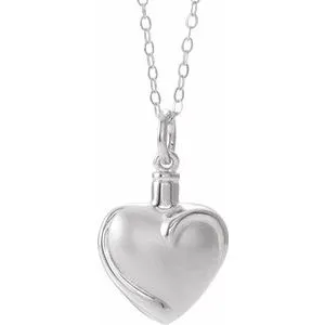 Necklaces WB Choice Jewelry 10K White Heart Ash Holder 18 NecklaceR453936004PSTWBC Necklaces WB Choice Jewelry 10K White Heart Ash Holder 18 NecklaceR453936004PSTWBC