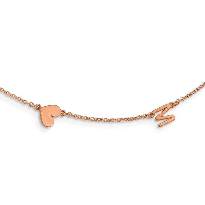 Necklaces WB Choice Jewelry 14K Rose Gold 2 InitialSymbol NecklaceWBCXNA1287R Necklaces WB Choice Jewelry 14K Rose Gold 2 InitialSymbol NecklaceWBCXNA1287R