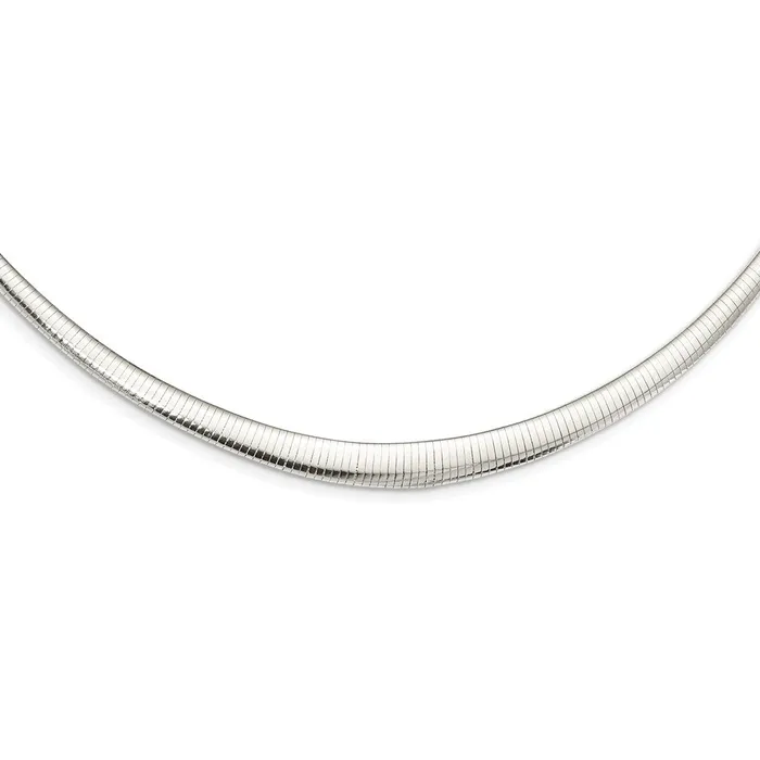 Necklaces WB Choice Jewelry Sterling Silver Graduated 48mm Domed Cubetto NecklaceWBCQG536416 Necklaces WB Choice Jewelry Sterling Silver Graduated 48mm Domed Cubetto NecklaceWBCQG536416
