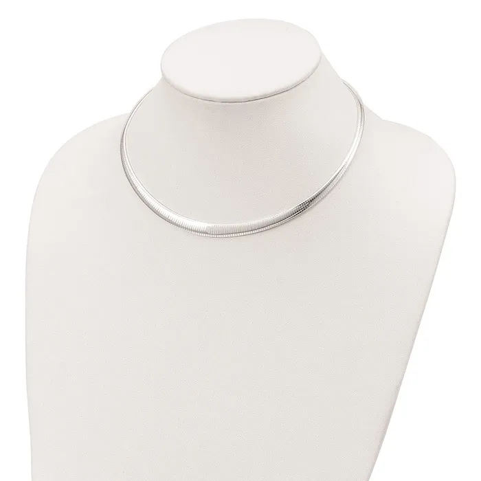 Necklaces WB Choice Jewelry Sterling Silver Graduated 48mm Domed Cubetto NecklaceWBCQG536416 Necklaces WB Choice Jewelry Sterling Silver Graduated 48mm Domed Cubetto NecklaceWBCQG536416