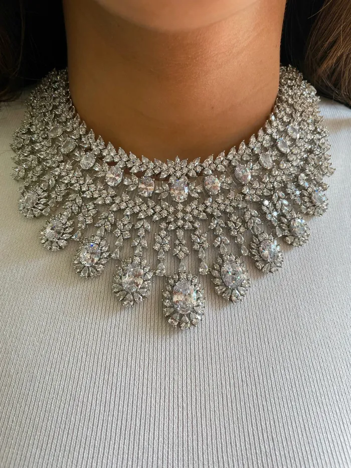 PRERTO ECOMMERCE PRIVATE LIMITED Necklaces Sun Dimonte Necklace Set Necklace Earrings PRERTO ECOMMERCE PRIVATE LIMITED Necklaces Sun Dimonte Necklace Set Necklace Earrings