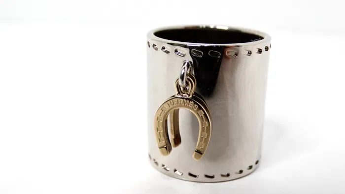 Rings Vintage by Misty Hermes Palladium Horseshoe Charm Scarf Ring
