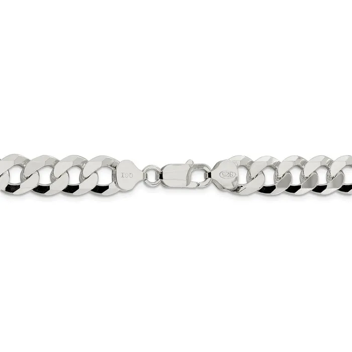 Sterling Silver 106mm Beveled Curb ChainWBCQFB2508 WB Choice Jewelry Necklaces Sterling Silver 106mm Beveled Curb ChainWBCQFB2508 WB Choice Jewelry Necklaces