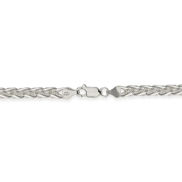 Sterling Silver 6mm Round Spiga ChainWBCQSP25024 WB Choice Jewelry Rings Sterling Silver 6mm Round Spiga ChainWBCQSP25024 WB Choice Jewelry Rings