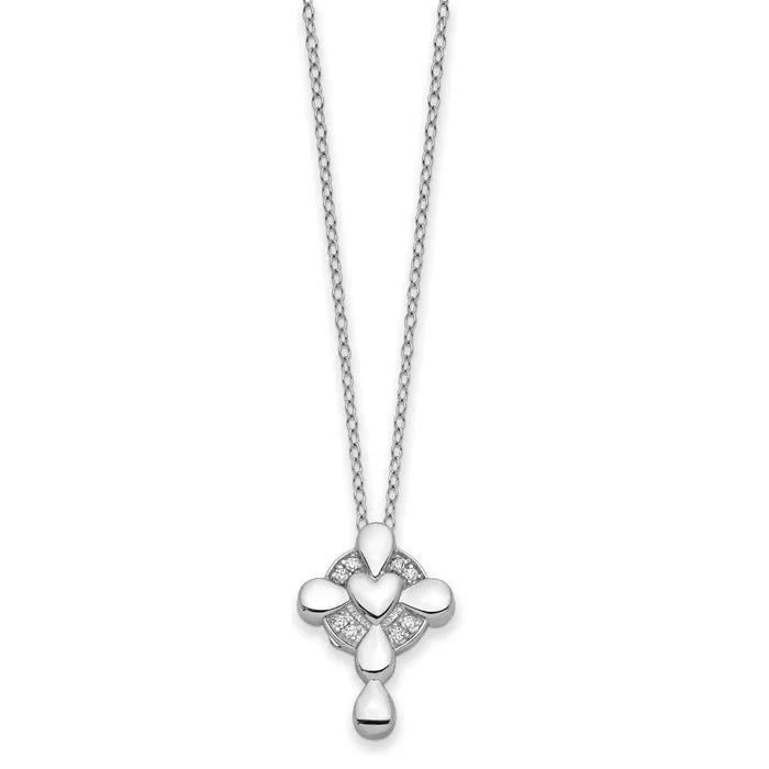 Sterling Silver CZ Memory Cross Locket 18in NecklaceWBCQSX755 WB Choice Jewelry Necklaces Sterling Silver CZ Memory Cross Locket 18in NecklaceWBCQSX755 WB Choice Jewelry Necklaces