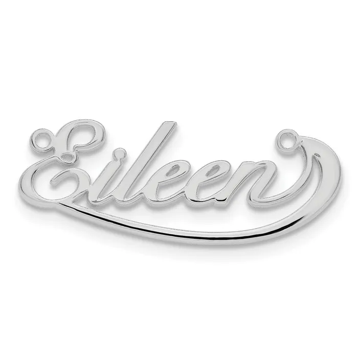 WB Choice Jewelry 14K White Gold Polished Under Swoop Judith Font Name PlateWBCXNA946W Necklaces WB Choice Jewelry 14K White Gold Polished Under Swoop Judith Font Name PlateWBCXNA946W Necklaces