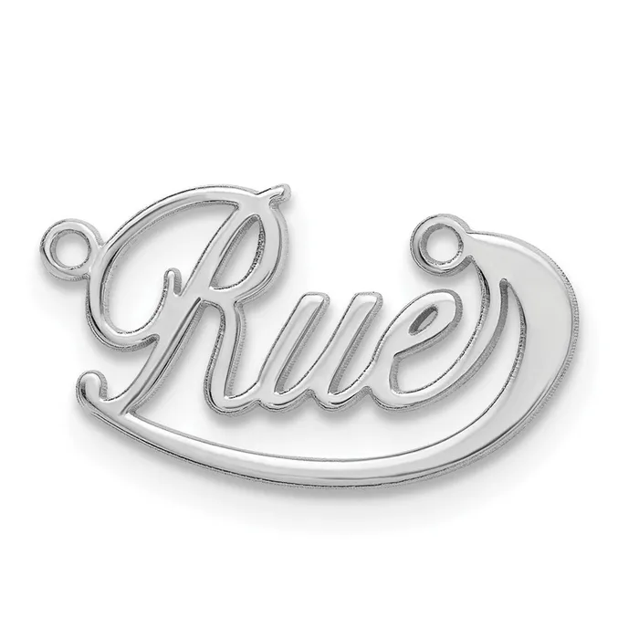 WB Choice Jewelry 14K White Gold Polished Under Swoop Judith Font Name PlateWBCXNA946W Necklaces WB Choice Jewelry 14K White Gold Polished Under Swoop Judith Font Name PlateWBCXNA946W Necklaces