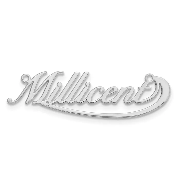 WB Choice Jewelry 14K White Gold Polished Under Swoop Judith Font Name PlateWBCXNA946W Necklaces WB Choice Jewelry 14K White Gold Polished Under Swoop Judith Font Name PlateWBCXNA946W Necklaces