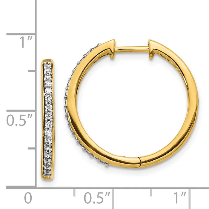 WB Choice Jewelry Earrings 14k Diamond Hinged Hoop EarringsWBCEM4265025YA WB Choice Jewelry Earrings 14k Diamond Hinged Hoop EarringsWBCEM4265025YA