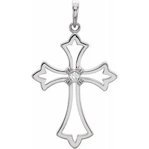 WB Choice Jewelry Necklaces Platinum 03CTW Diamond Cross PendantR423326004PSTWBC WB Choice Jewelry Necklaces Platinum 03CTW Diamond Cross PendantR423326004PSTWBC