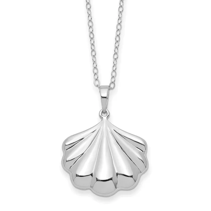 WB Choice Jewelry Necklaces Sterling Silver Shell Ash Holder 18in NecklaceWBCQSX784 WB Choice Jewelry Necklaces Sterling Silver Shell Ash Holder 18in NecklaceWBCQSX784